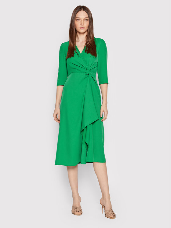Rinascimento Sukienka koktajlowa CFC0107382003 Zielony Regular Fit