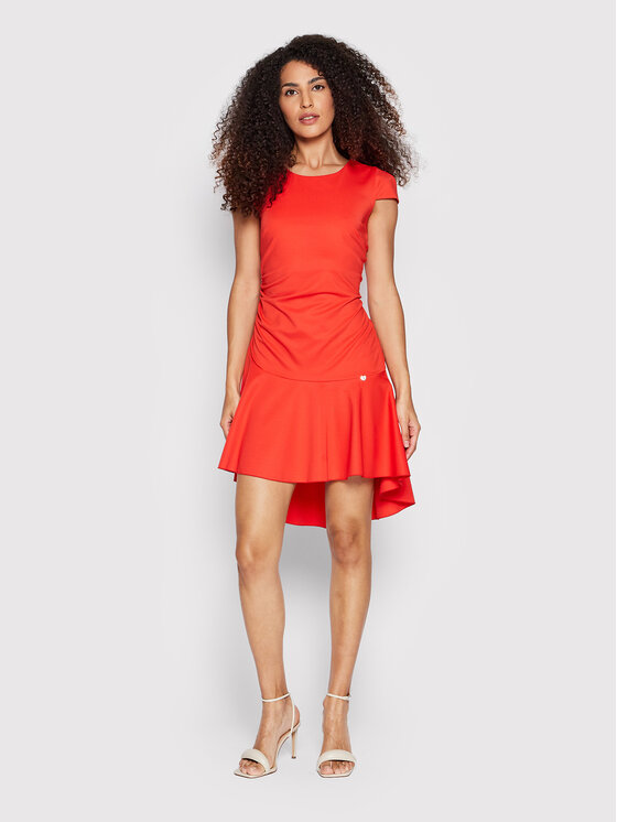 Rinascimento Sukienka koktajlowa CFC0107564003 Czerwony Slim Fit zdjęcie nr 2