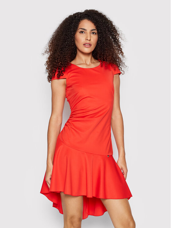 Rinascimento Sukienka koktajlowa CFC0107564003 Czerwony Slim Fit