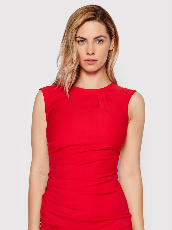 Rinascimento Sukienka koktajlowa CFC0107575003 Czerwony Slim Fit zdjęcie nr 4