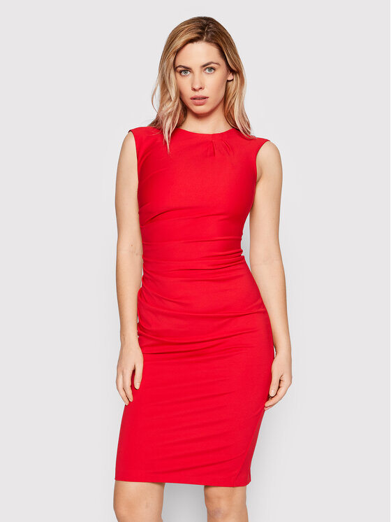 Rinascimento Sukienka koktajlowa CFC0107575003 Czerwony Slim Fit