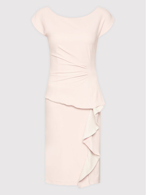 Rinascimento Sukienka koktajlowa CFC0107604003 Różowy Slim Fit zdjęcie nr 5