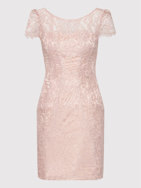 Rinascimento Sukienka koktajlowa CFC0107612003 Różowy Slim Fit zdjęcie nr 5