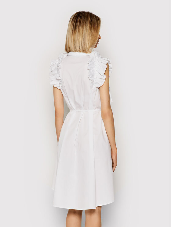 Rinascimento Sukienka koszulowa CFC0017910002 Biały Regular Fit zdjęcie nr 3