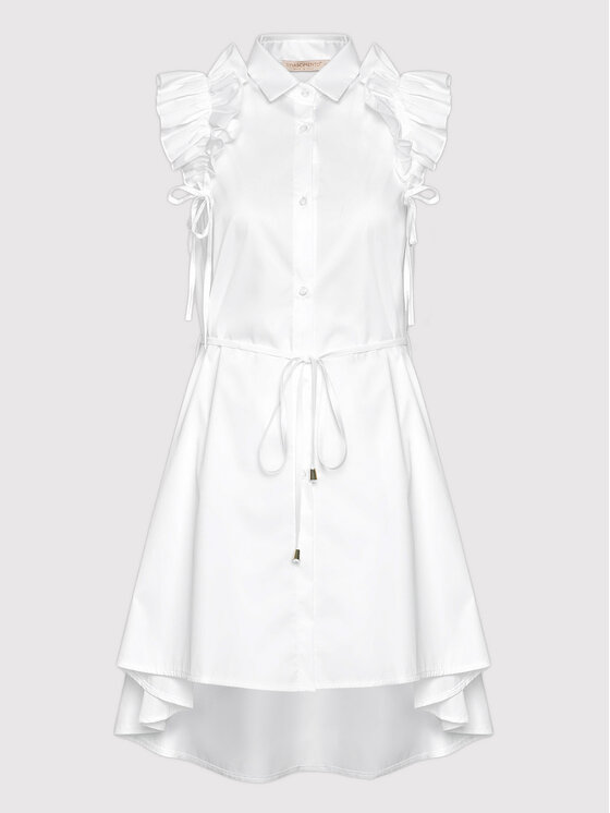 Rinascimento Sukienka koszulowa CFC0017910002 Biały Regular Fit zdjęcie nr 5