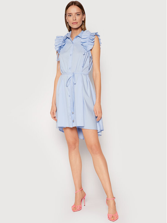 Rinascimento Sukienka koszulowa CFC0017910002 Niebieski Regular Fit zdjęcie nr 2