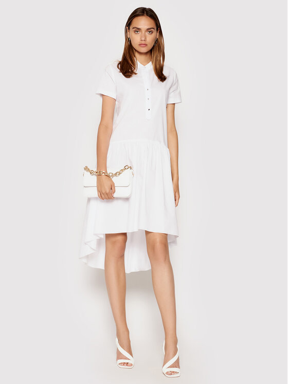 Rinascimento Sukienka koszulowa CFC0103381003 Biały Regular Fit zdjęcie nr 2