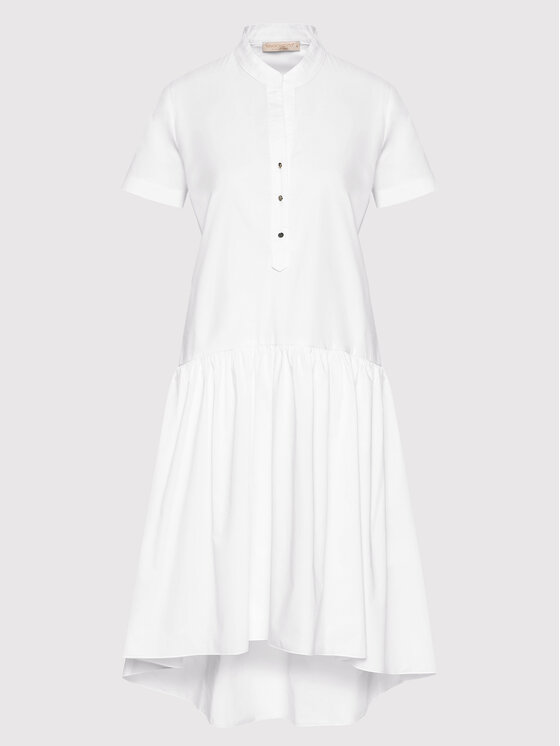 Rinascimento Sukienka koszulowa CFC0103381003 Biały Regular Fit zdjęcie nr 5