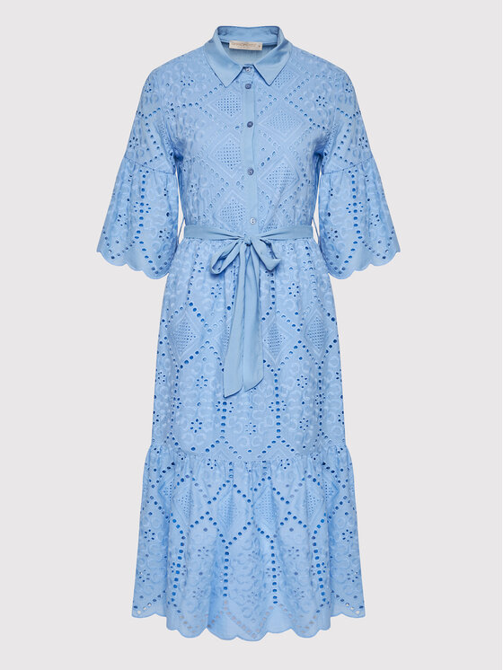 Rinascimento Sukienka koszulowa CFC0103470003 Niebieski Regular Fit zdjęcie nr 5