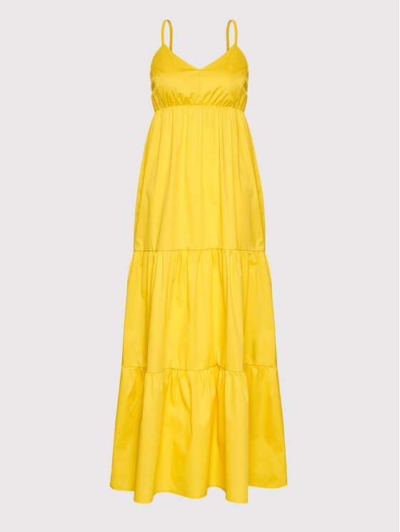 Rinascimento Sukienka letnia CFC0017921002 Żółty Relaxed Fit zdjęcie nr 5
