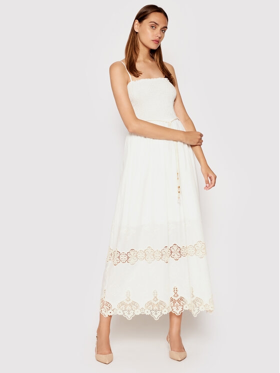 Rinascimento Sukienka letnia CFC0103454003 Biały Regular Fit zdjęcie nr 2