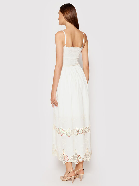 Rinascimento Sukienka letnia CFC0103454003 Biały Regular Fit zdjęcie nr 3