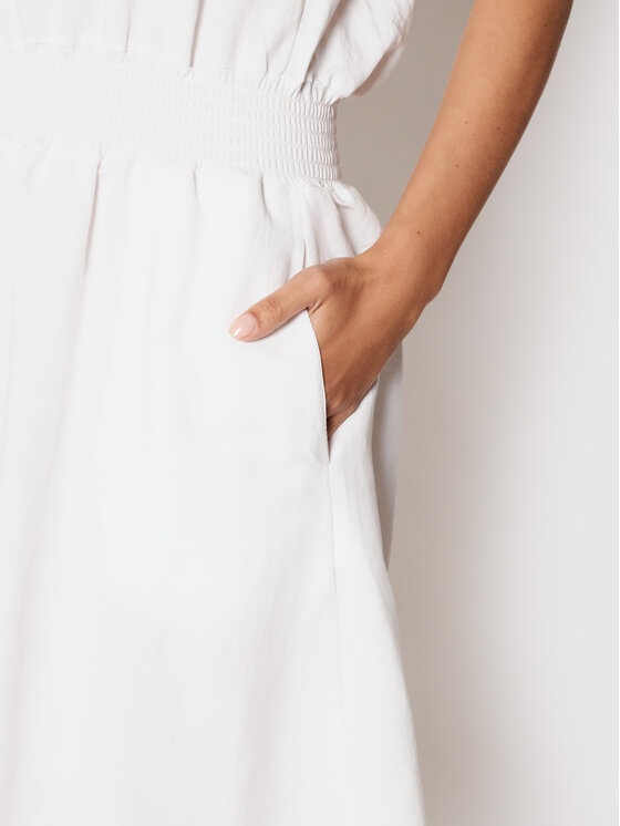 Rinascimento Sukienka letnia CFC0103488003 Biały Regular Fit zdjęcie nr 4
