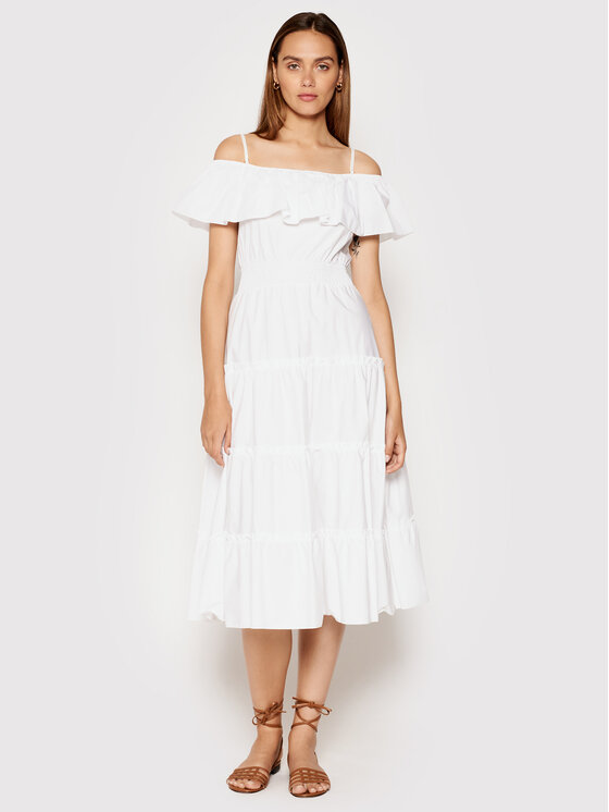 Rinascimento Sukienka letnia CFC0103583003 Biały Regular Fit zdjęcie nr 2