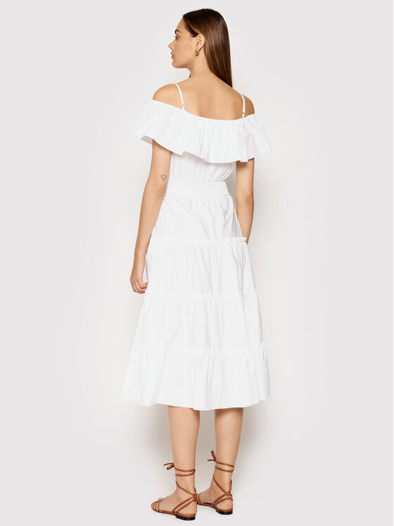 Rinascimento Sukienka letnia CFC0103583003 Biały Regular Fit zdjęcie nr 3