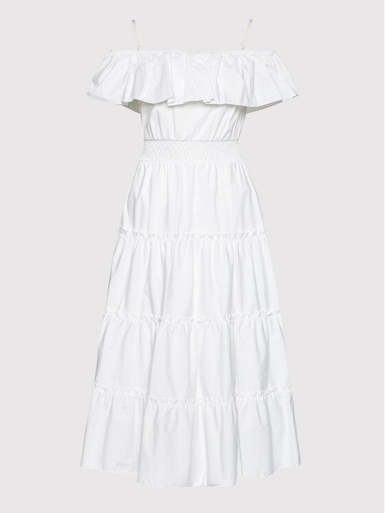 Rinascimento Sukienka letnia CFC0103583003 Biały Regular Fit zdjęcie nr 5
