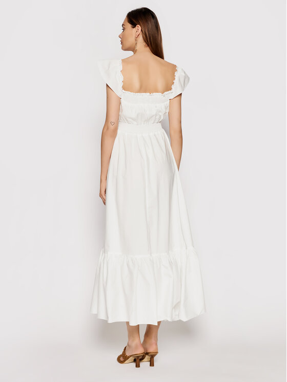 Rinascimento Sukienka letnia CFC0103666003 Biały Regular Fit zdjęcie nr 3