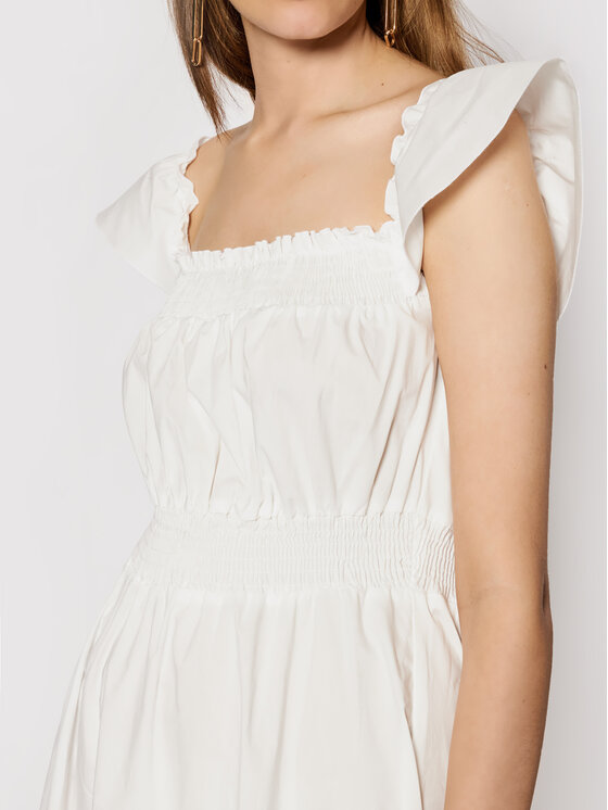 Rinascimento Sukienka letnia CFC0103666003 Biały Regular Fit zdjęcie nr 4