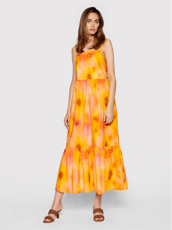 Rinascimento Sukienka letnia CFC0103696003 Pomarańczowy Regular Fit zdjęcie nr 2