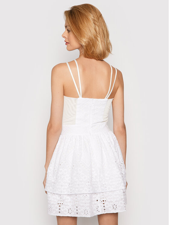 Rinascimento Sukienka letnia CFC0103741003 Biały Regular Fit zdjęcie nr 3