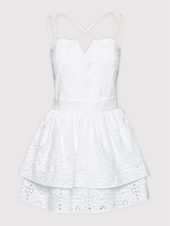 Rinascimento Sukienka letnia CFC0103741003 Biały Regular Fit zdjęcie nr 5