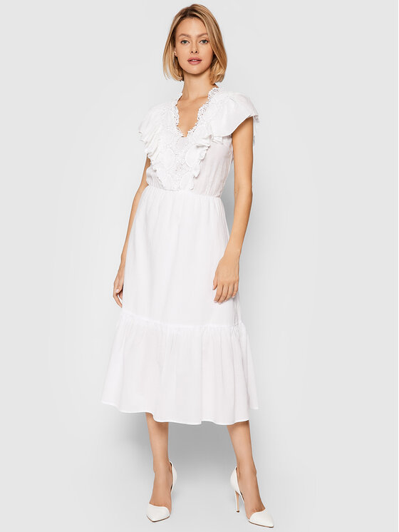 Rinascimento Sukienka letnia CFC0103755003 Biały Regular Fit zdjęcie nr 2