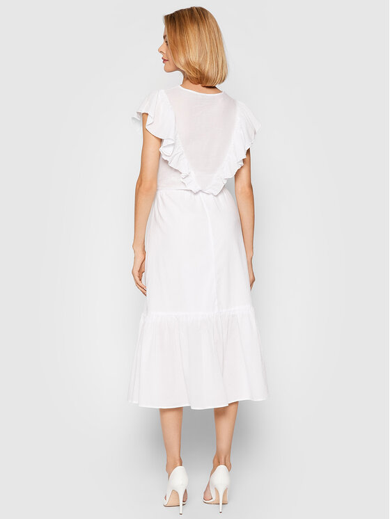 Rinascimento Sukienka letnia CFC0103755003 Biały Regular Fit zdjęcie nr 3