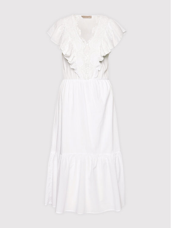 Rinascimento Sukienka letnia CFC0103755003 Biały Regular Fit zdjęcie nr 5