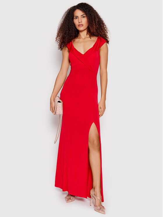 Rinascimento Sukienka wieczorowa CFC0018405002 Czerwony Regular Fit zdjęcie nr 2