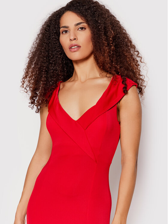 Rinascimento Sukienka wieczorowa CFC0018405002 Czerwony Regular Fit zdjęcie nr 4