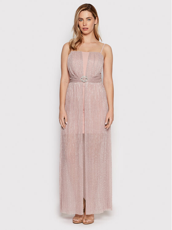 Rinascimento Sukienka wieczorowa CFC0107739003 Różowy Slim Fit