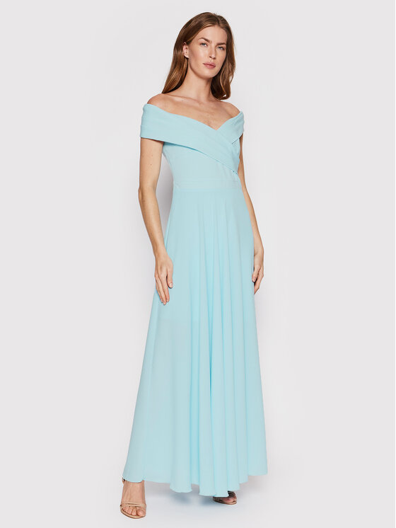 Rinascimento Sukienka wieczorowa CFC0108697003 Niebieski Regular Fit