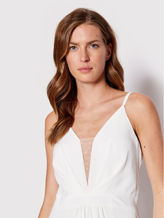 Rinascimento Sukienka wieczorowa CFC0109443003 Biały Regular Fit zdjęcie nr 4