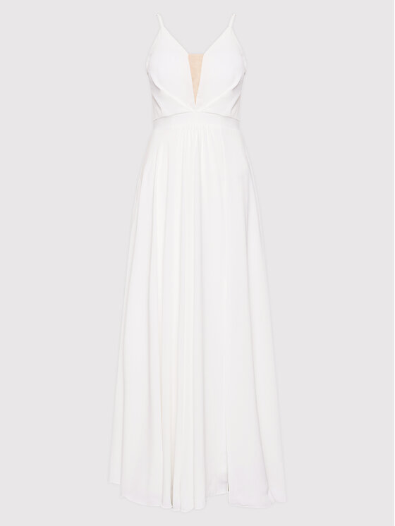 Rinascimento Sukienka wieczorowa CFC0109443003 Biały Regular Fit zdjęcie nr 5