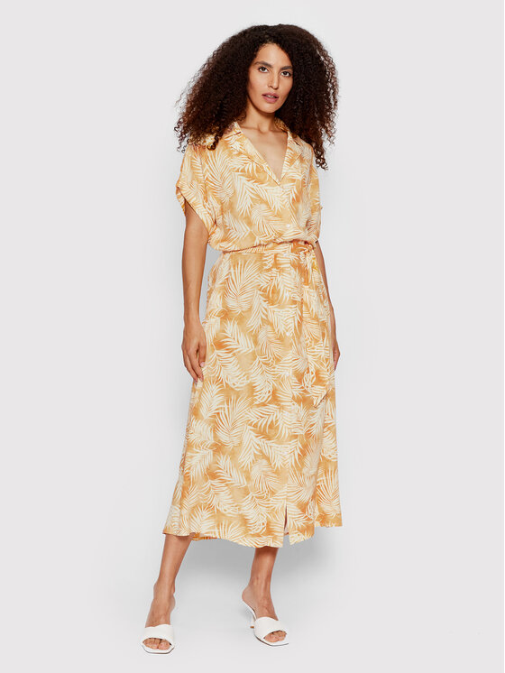 Rip Curl Sukienka koszulowa Summer Palm GDRMP9 Żółty Relaxed Fit zdjęcie nr 2