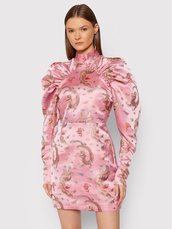 ROTATE Sukienka koktajlowa Kim RT652 Różowy Regular Fit