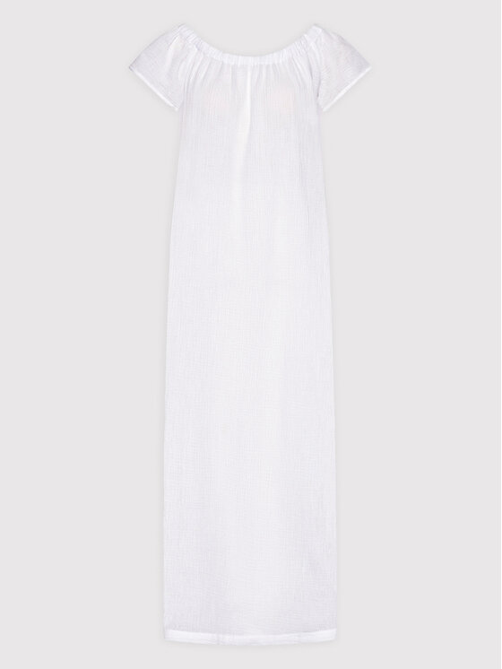 Seafolly Sukienka letnia Double Cloth 54252-DR Biały Relaxed Fit zdjęcie nr 5