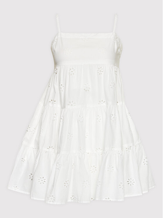 Seafolly Sukienka letnia Embroidery Tier 54657-DR Biały Regular Fit zdjęcie nr 5