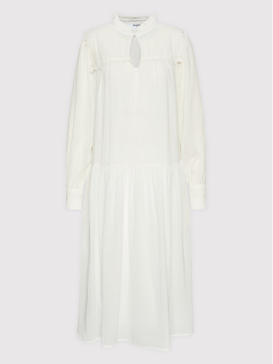 Selected Femme Sukienka codzienna Maxa 16083837 Biały Relaxed Fit zdjęcie nr 5