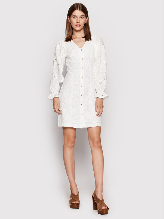 Selected Femme Sukienka codzienna Nally 16084457 Biały Regular Fit zdjęcie nr 2