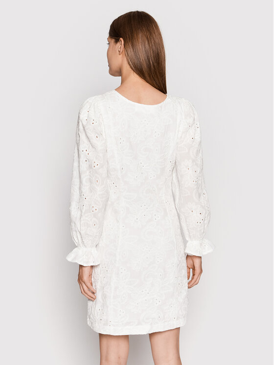 Selected Femme Sukienka codzienna Nally 16084457 Biały Regular Fit zdjęcie nr 3