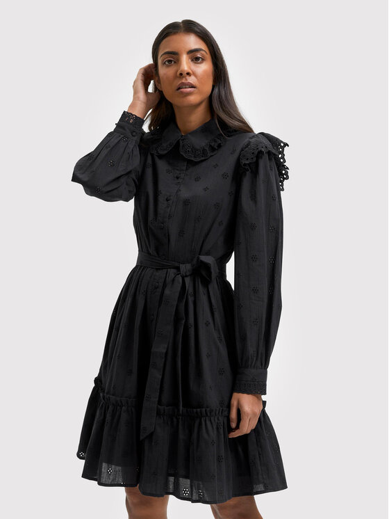 Selected Femme Sukienka koszulowa Brody 16083750 Czarny Regular Fit
