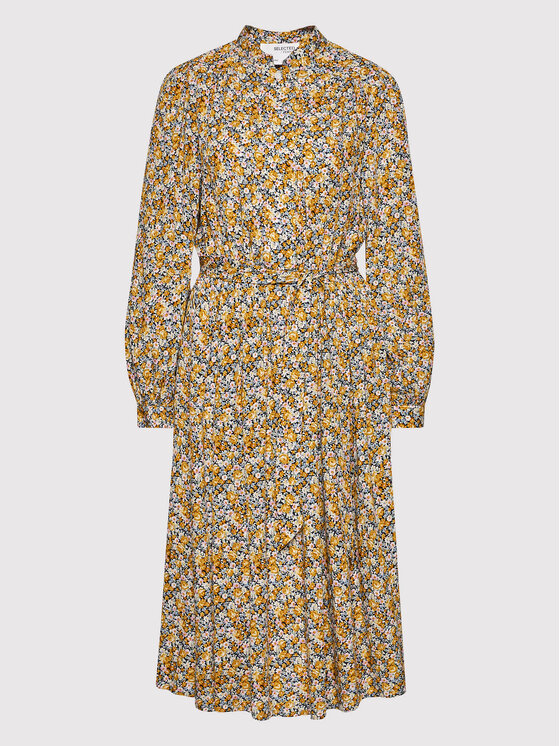 Selected Femme Sukienka koszulowa Greta 16085300 Kolorowy Regular Fit zdjęcie nr 5