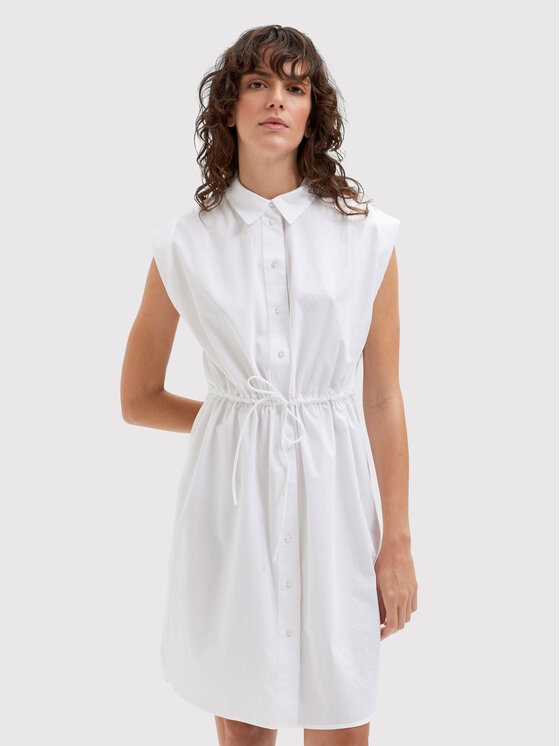 Selected Femme Sukienka koszulowa Kasha 16084486 Biały Regular Fit