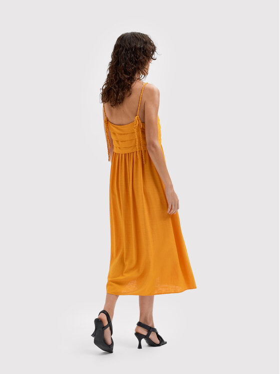 Selected Femme Sukienka letnia Gulia 16084444 Pomarańczowy Regular Fit zdjęcie nr 3