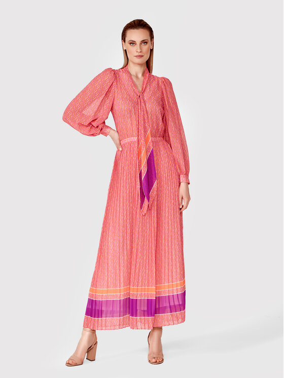 Simple Sukienka codzienna SUD040 Różowy Regular Fit