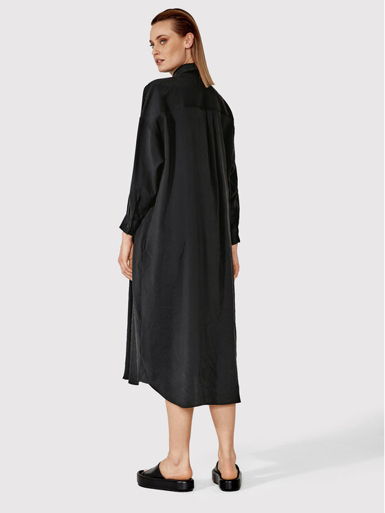 Simple Sukienka koszulowa SUD016 Czarny Relaxed Fit zdjęcie nr 4