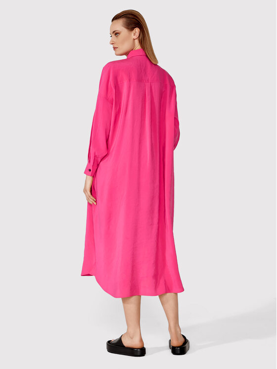 Simple Sukienka koszulowa SUD068 Różowy Relaxed Fit zdjęcie nr 4
