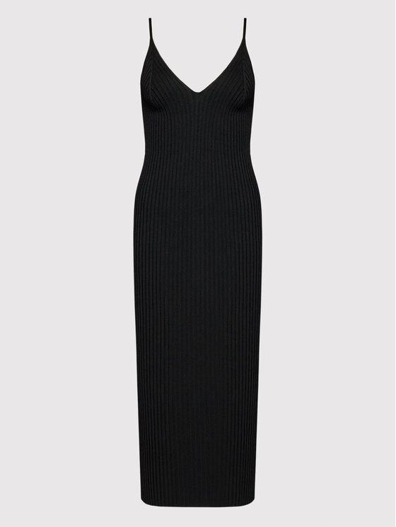 Simple Sukienka letnia SUD007 Czarny Slim Fit zdjęcie nr 5