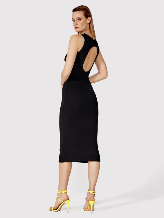 Simple Sukienka letnia SUD011 Czarny Slim Fit zdjęcie nr 4